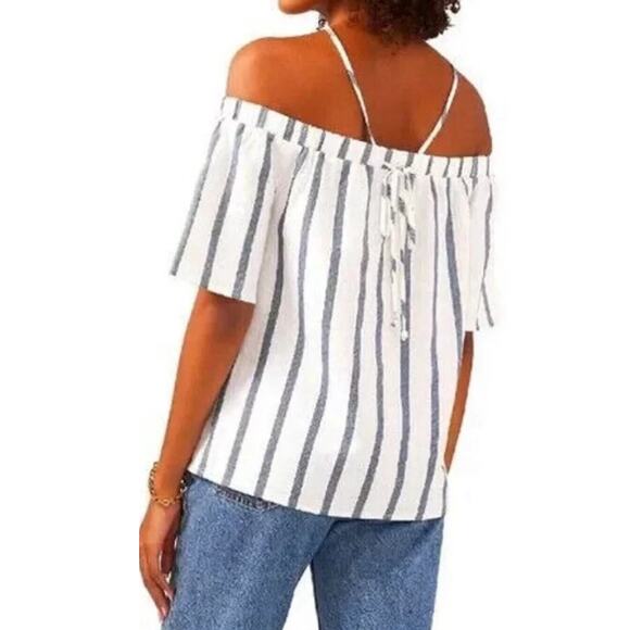 New Vince Camuto Women's Off-The-Shoulder Halter Neck Blouse Tops Plus Size 3X - Picture 2 of 6